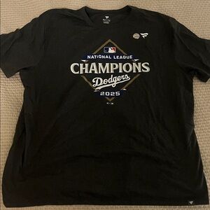 Fanatics Grey National League Champions Dodgers 2025 Tee